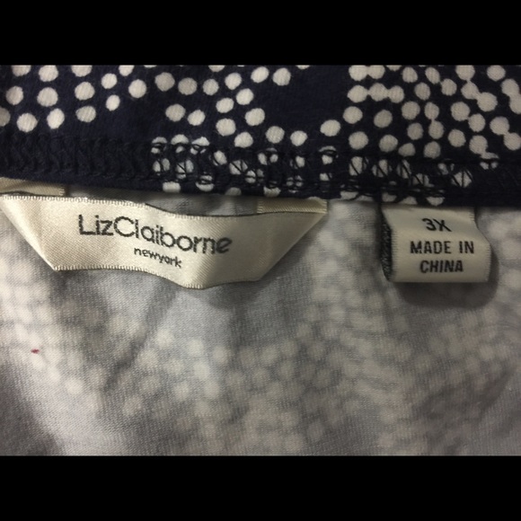 Liz Claiborne -paisley A-Line Knee Length skirt - size 3x - Picture 4 of 4